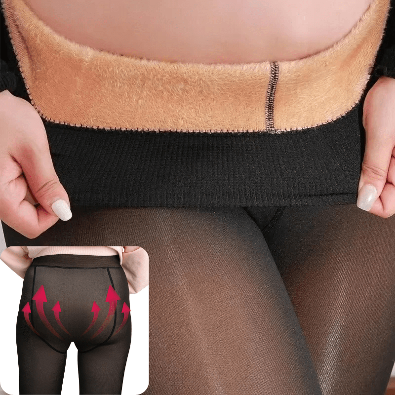 Kit com 2 Meia - calça Forrada Plus Translúcida - Poucas Unidades - Loja Descontou!