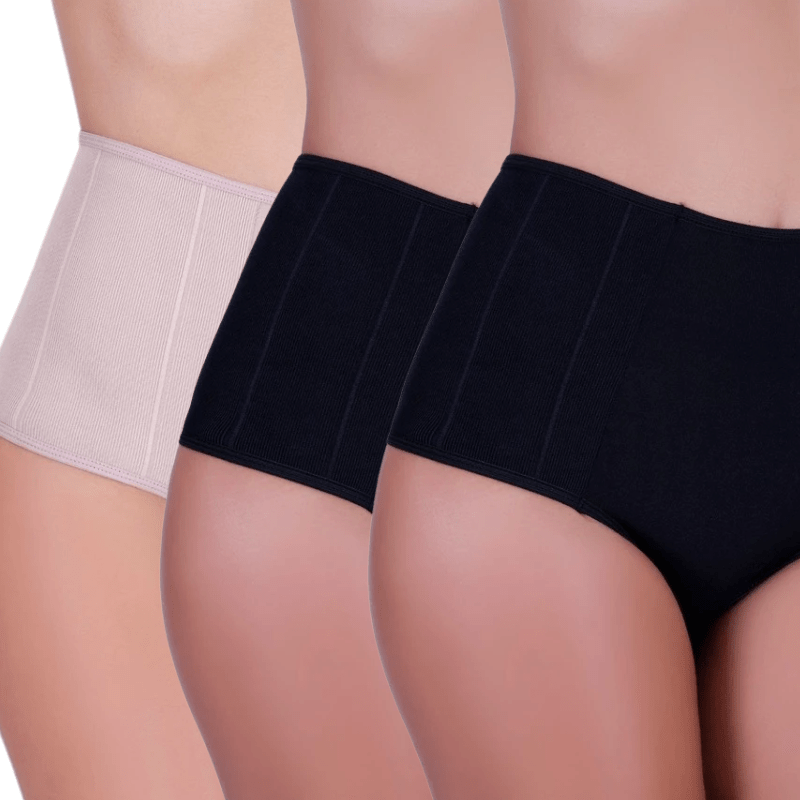 Kit com 3 Calcinhas Premium - Seca Barriga e Redutora de Medidas + Brinde - Loja Descontou!