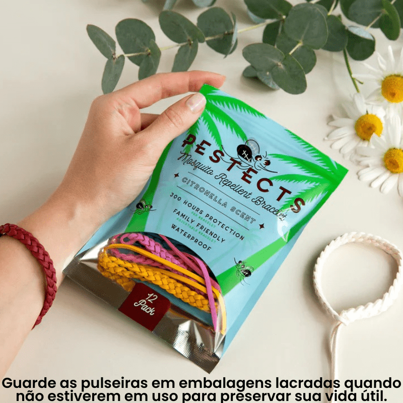 🦟 12 Pulseiras Repelentes de Mosquito – Seguras, Reutilizáveis e Perfeitas para Qualquer Ocasião! - Loja Descontou!
