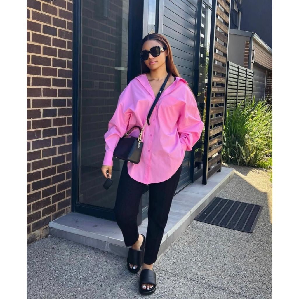 Camisa Feminina de Linho Oversized - Loja Descontou!