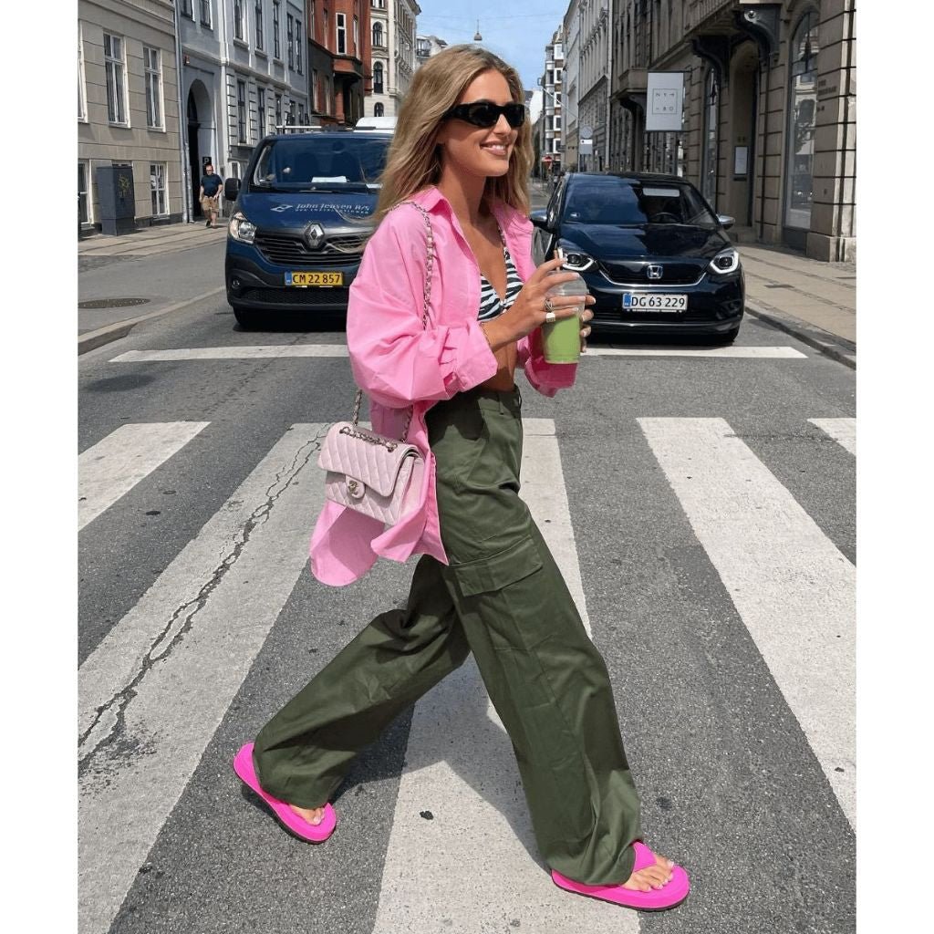 Camisa Feminina de Linho Oversized - Loja Descontou!