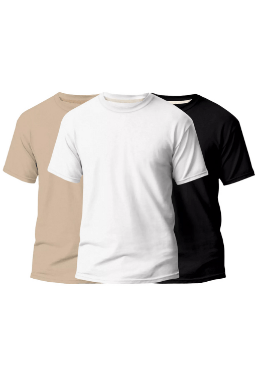 Promo Dia dos Pais - Kit 3 Camisetas Masculina 100% Algodão Premium