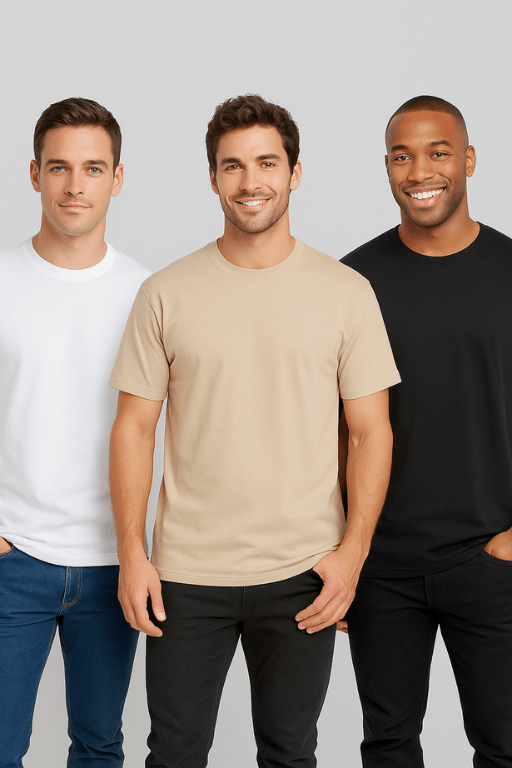 Promo Dia dos Pais - Kit 3 Camisetas Masculina 100% Algodão Premium