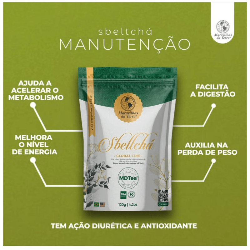 Kit 3 Chás Maravilhas da Terra - Superchá, Linfachá e Sbeltchá - Loja Descontou!