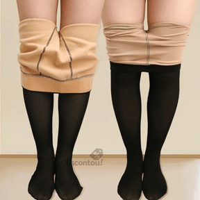 Kit com 2 Meia - calça Forrada Plus Translúcida - Poucas Unidades - Loja Descontou!