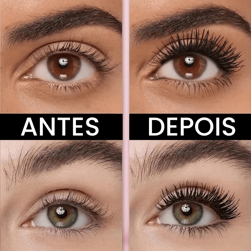 Máscara de Cílios Alongamento & Volume - Cílios Longos, Fortes e Volumosos em Segundos! - Loja Descontou!