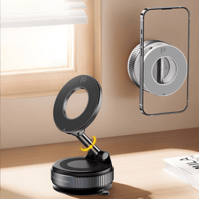 Suporte de celular para carro MagSafe 360° com ventosa à vácuo - Loja Descontou!