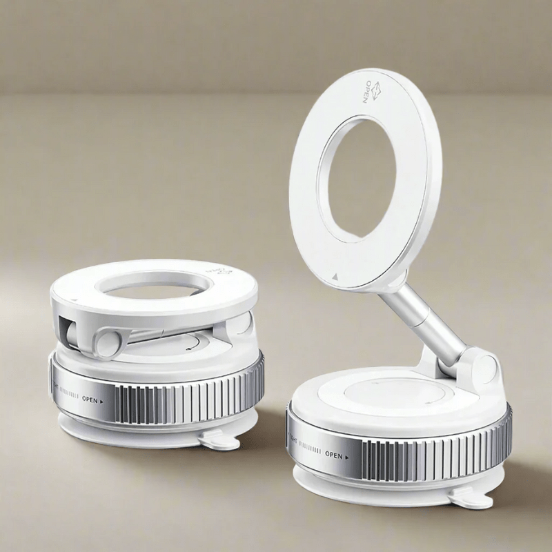 Suporte de celular para carro MagSafe 360° com ventosa à vácuo - Loja Descontou!